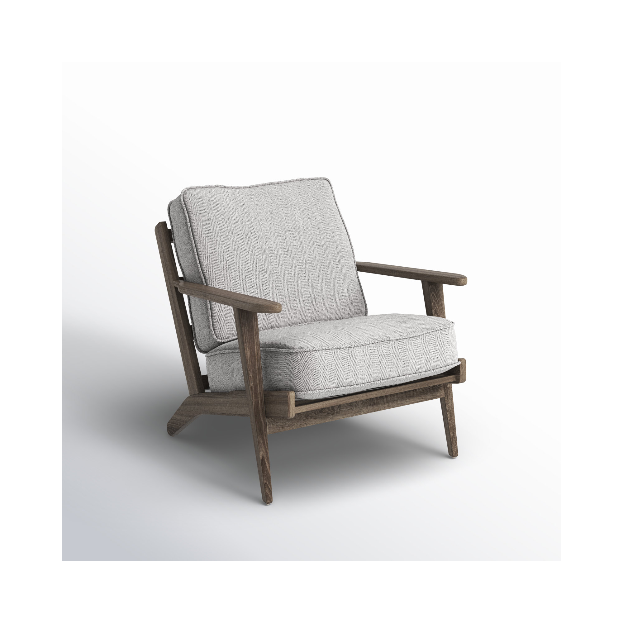 Roxy Upholstered Armchair, Castlerock Gray Polyester Blend