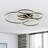 Jadiamond 6-Light 47.2 inch Modern Flush Mount Black Large Circle Ceiling Fixture with Remote Control-124797181-124799220