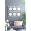 Décoration murale dorée et blanche en miroir - style contemporain, 43,5 x 15,5 po, blanc, moderne, 15,49 x 42,76