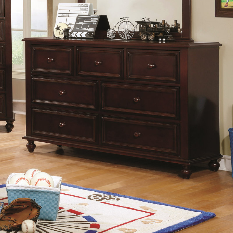 Commode 7 tiroirs Kemel, Espresso