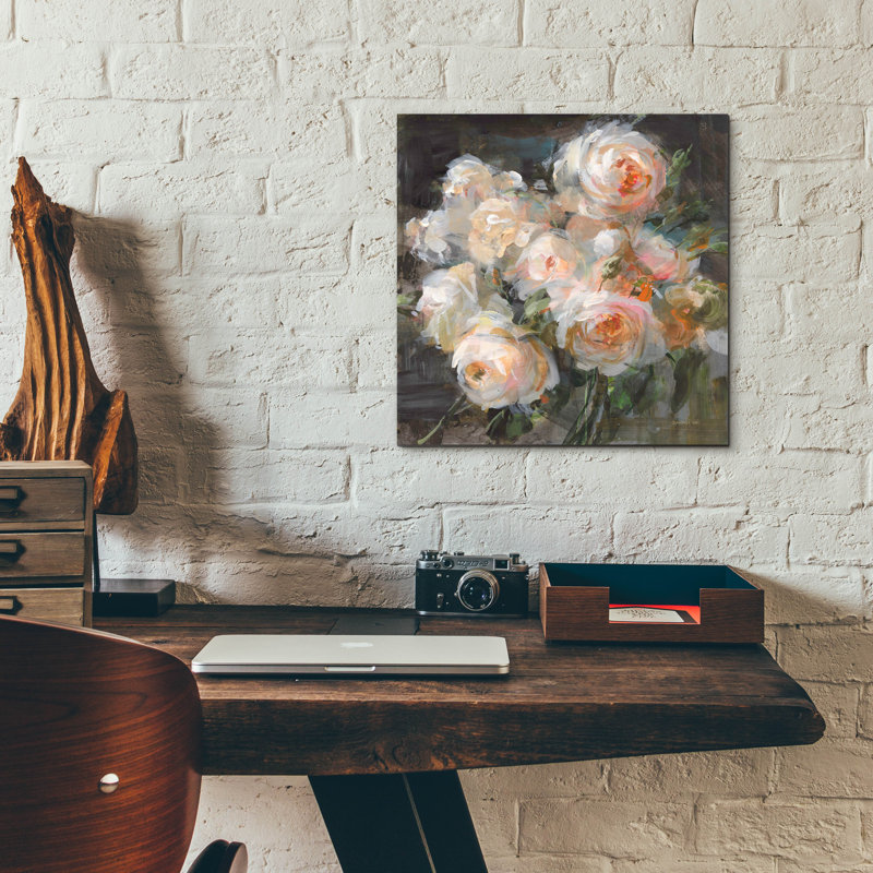  Art mural en verre «Braderie Roses» par Danhui Nai, H 12 po x l 12 po x P 0,13 po
