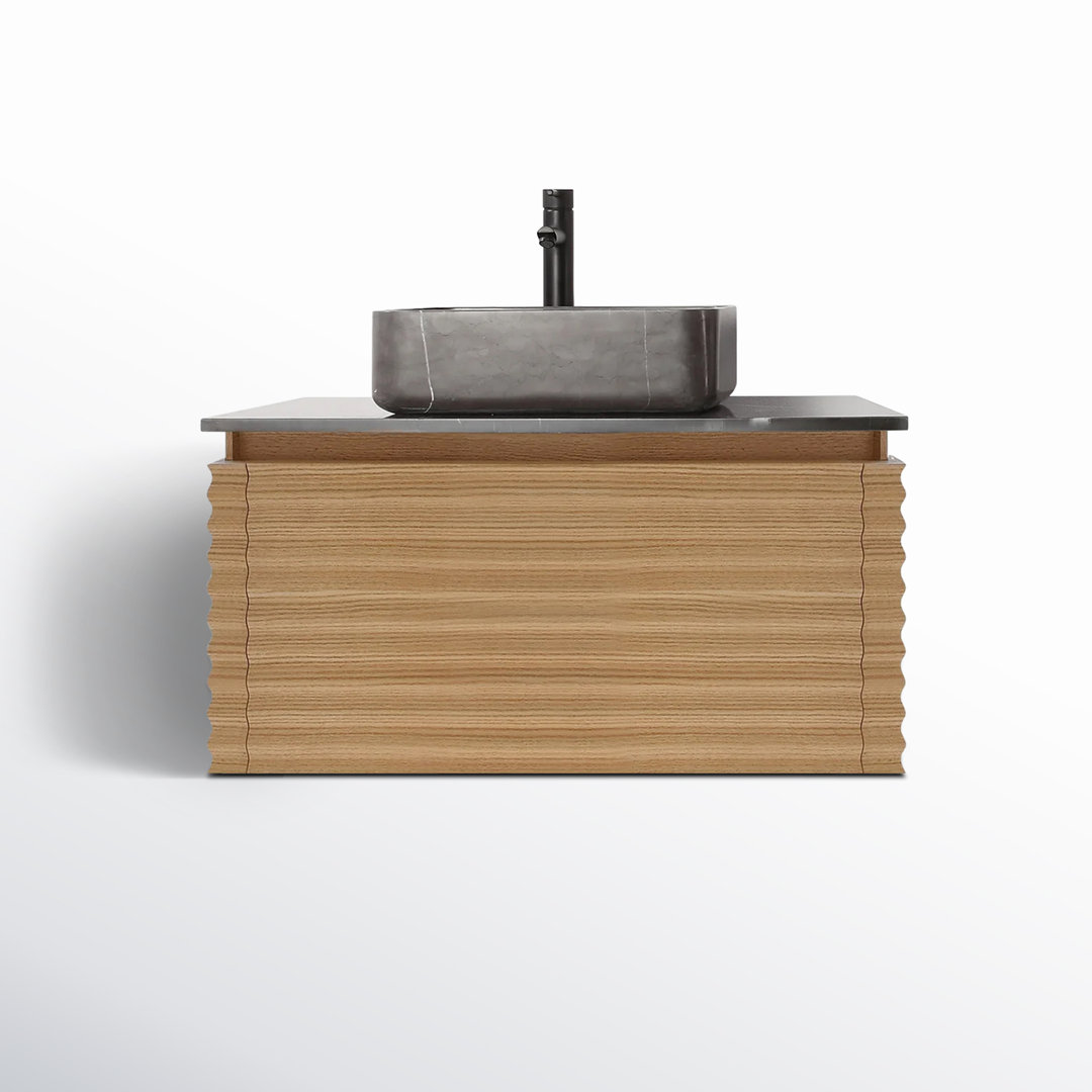 Jasmine 36'' Single Bathroom Vanity with Quartz Top AllModern Base 