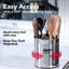 Stainless Steel Round Utensil Crock