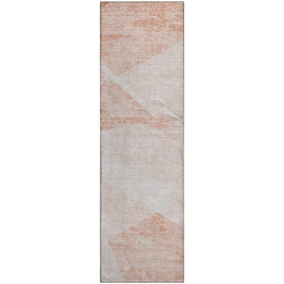 Premium Machine Washable Prisco Salmon Rug