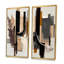 «Warm Watercolor Abstract», 2 pièces sur toile-650105354-650105356