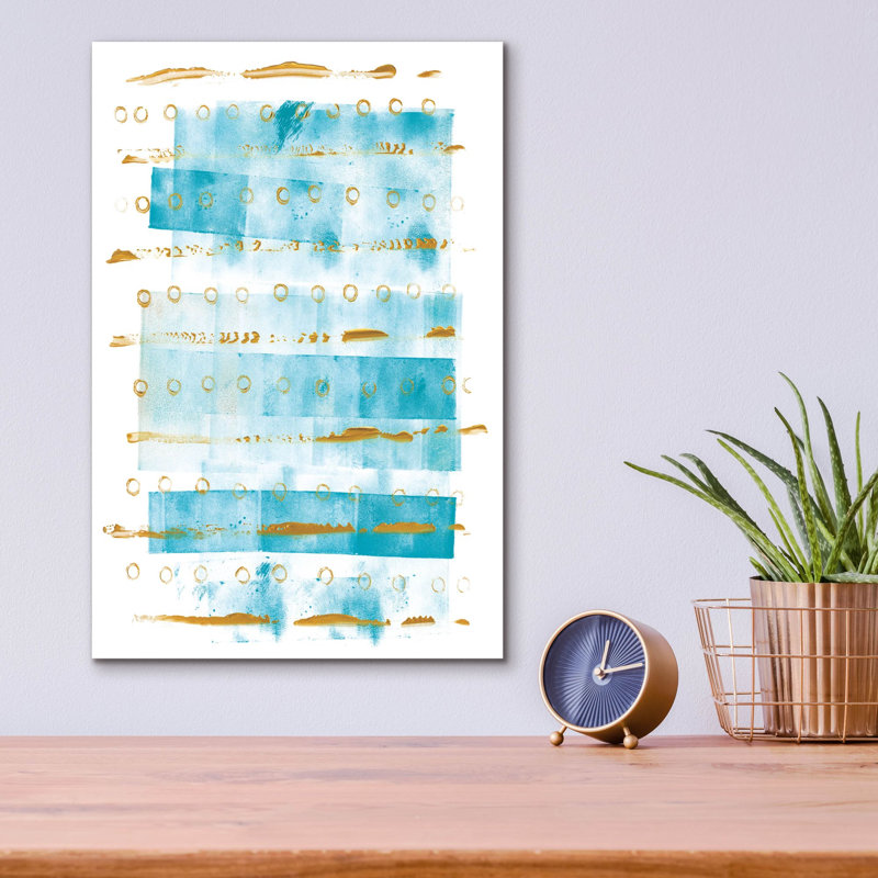 «Ocean Blue 1» par Wild Apple Portfolio, art mural en verre, 12 po x 16 po