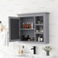 Armoire de rangement pour salle de bain 30x28inch avec miroir et 3 tablettes ouvertes-598582925