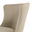 Modern 86" Grey Oval Dining Table Set With 6 Beige Fabric Side Chairs