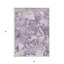 Tapis d'extérieur lavable et lilas à motif abstrait lavande 5 pi x 8 pi