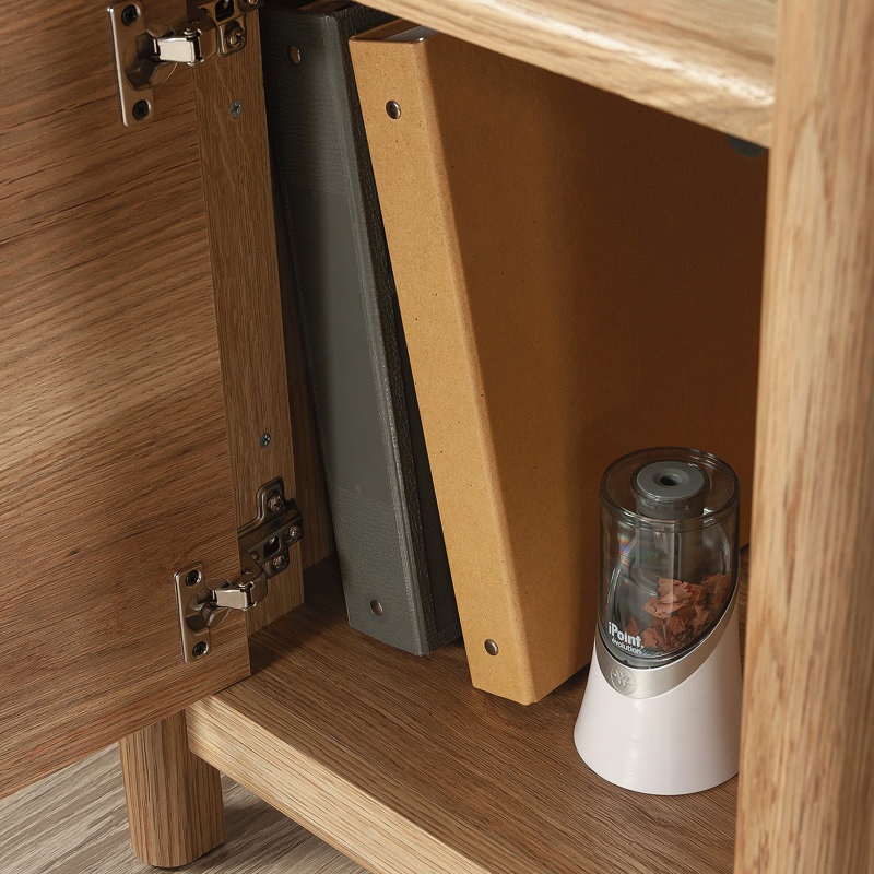 Rectangle Desk With Storage For Home, Office, Brown
