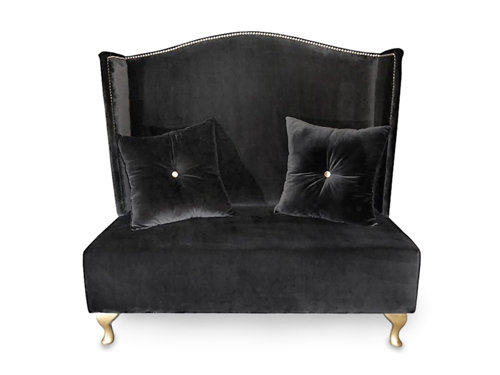 Glamour Loveseat, Black