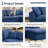Comfy Boneless L Shaped Sectional Modular Cloud Sofa with Ottoman, Oversized Compression Deep Seat Couch, 3 Seater Living Room Set-910451958