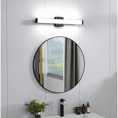 Modern 25-Inch LED Bathroom Light Bar Efficient Over-Mirror Vanity Lights Brushed Nickel