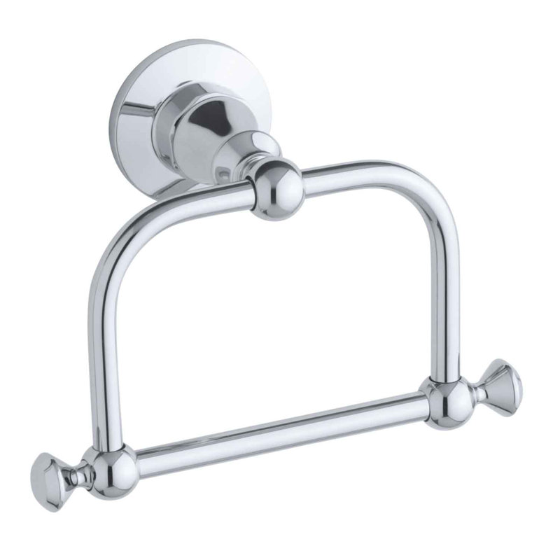 Antique Wall Mounted Towel Ring, Polished Chrome