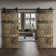 Castle Series Pine Wood Double Sliding Barn Door with Hardware Kit