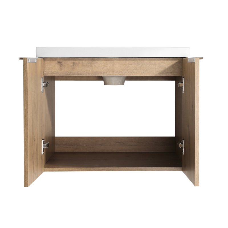 Meuble-lavabo de salle de bain avec lavabo et armoire d'appoint - Noblesse moderne 24 po et tentation, 24"