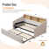 Guinette Upholstered Twin Daybed with Trundle and Headboard Shelf