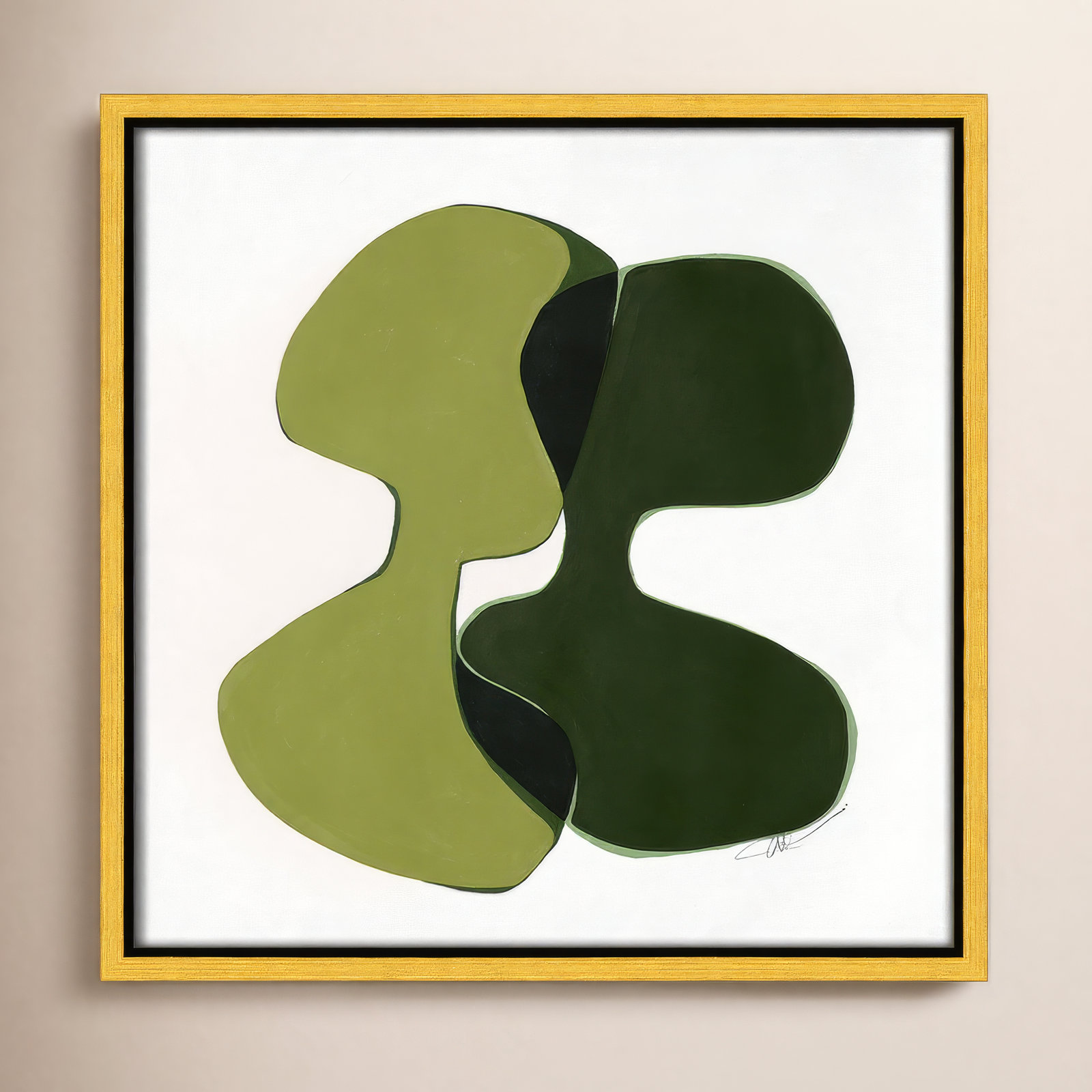 Unity I Print by , 13.5" H x 13.5" W, Gold