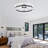 19.7" Low Profile Ceiling Fan with Lights and Remote, Modern Flush Mount Ceiling Fans Black Fandelier for Bedroom-2120012708