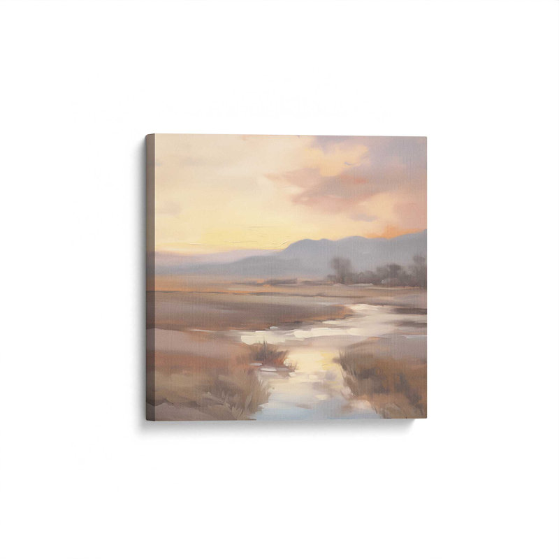 «Meadow Glow at Sunset», reproduction sur toile, Toile tendue, H 32 po x l 32 po x P 1,25 po