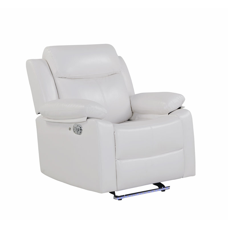 Fauteuil inclinable blanc oscillant 6026 avec DEL