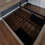 Base de lit grand format, DEL, chargement, rangement, 2 tiroirs