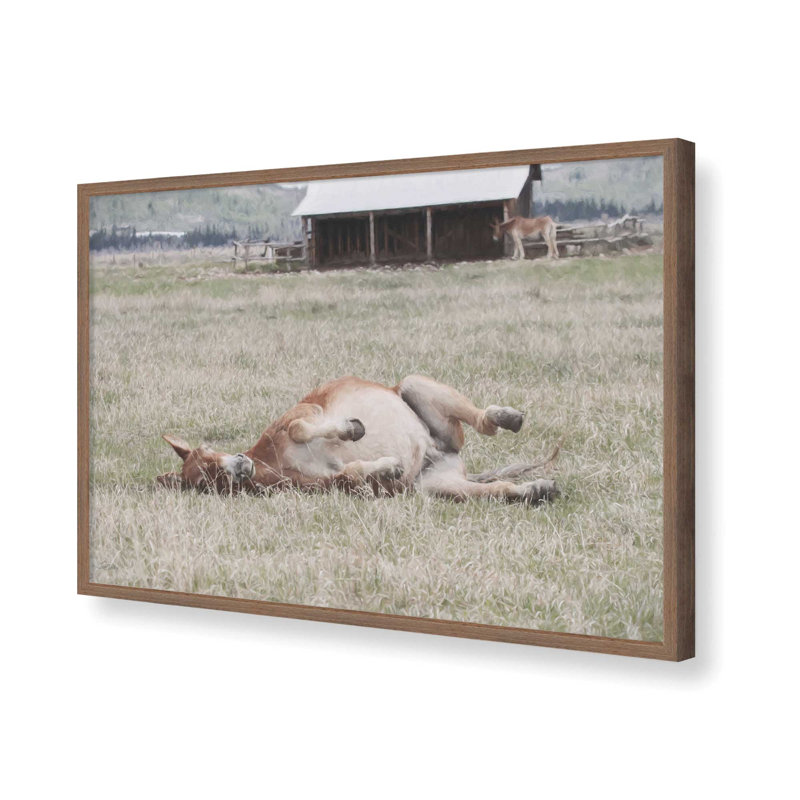 «After Dinner Nap» par Lori Deiter, reproduction d'art, 48 W x 32 H, Brown, Framed Print