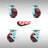 4 Piece Poly on Aluminum Caster Set
