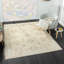 Tapis traditionnel beige / ivoire lavable à la machine-1171824245