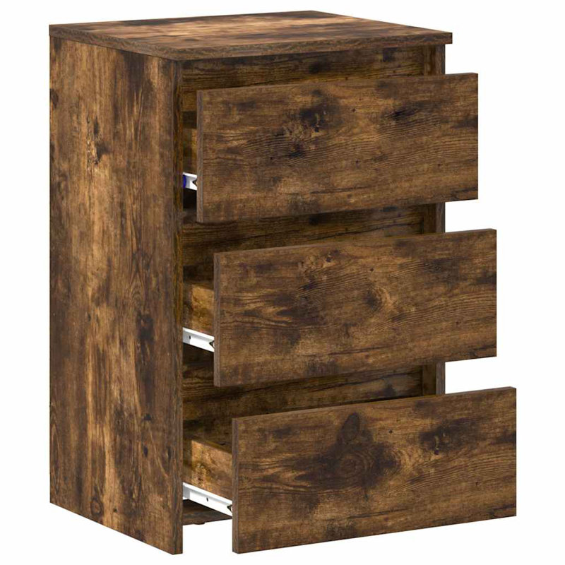 Cowlic Bed Cabinet 40x35x62.5 cm Engineered Wood, Brown, 2
