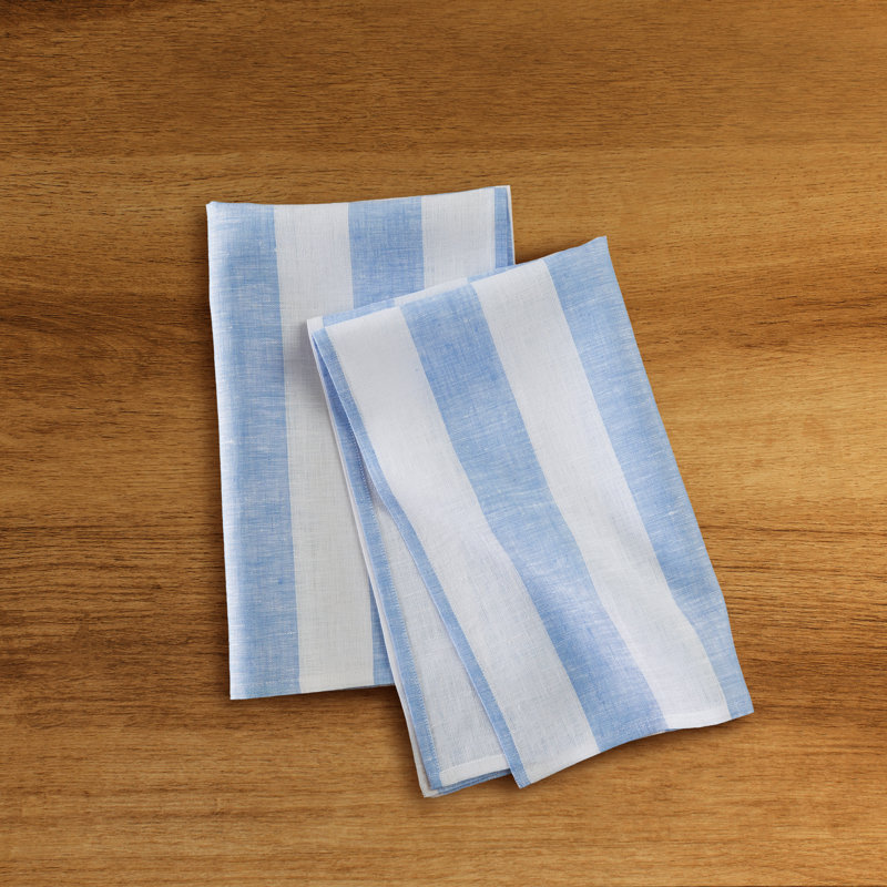 Cabana Kitchen Towel, Sky Blue and White
