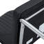 Mai de 4 chaises de salle à manger en polyuréthane noir à haute résilience avec pieds en métal argenté, conception à rayures verticales, bonne capacité de soulagement de la fatigue-121107599-121107600-121107603