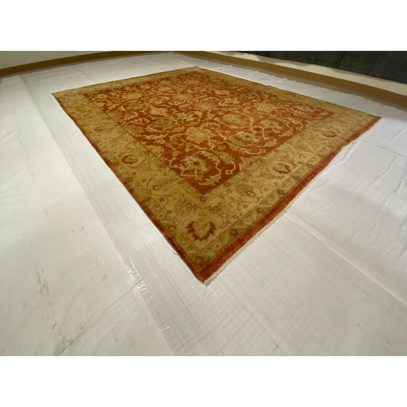 Tapis unique anatolien noué à la main 7 pi 10 po x 9 pi 10 po One-of-a-Kind