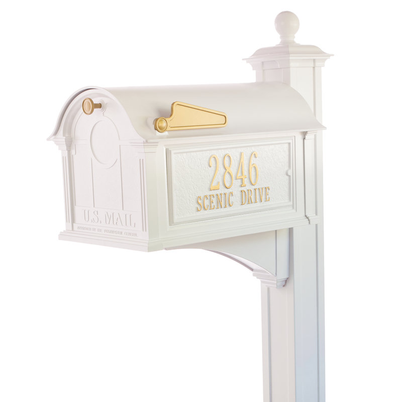 Balmoral Post Mounted Mailbox, Black, Yes