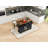 53.7" Farmhouse Kitchen Island With Power Outlet, 2 Sliding Barn Door Kitchen Storage Island With Drop Leaf, Spice Rack Rolling Kitchen Cart On Wheels, For Home, Kitchen And Dining Room, Black-1266651103