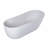 67-Inch Solid Surface Stone Resin Oval Shape Soaking Bathtub With Overflow