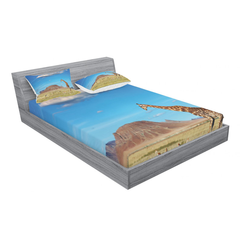 Microfiber Sheet Set, Queen Sheet Set with Fitted Sheet