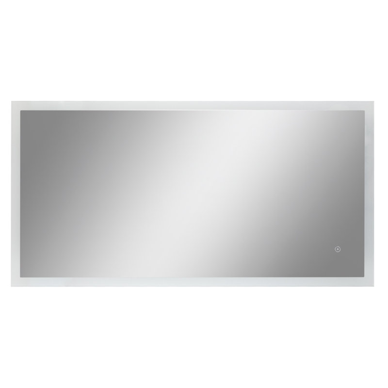 Aaldrik Metal Flat Wall Mirror, 60cm H x 120cm W