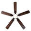 Ventilateur de plafond intérieur / extérieur intelligent de 52 po avec lumière, 6 pales noir / noyer à double finition, télécommande et contrôle de l'application, DEL à intensité variable, moteur à courant continu silencieux à 5 vitesses, réversible