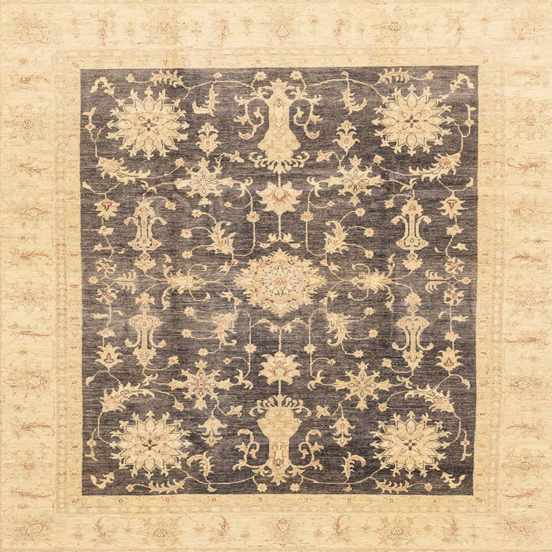 Tapis abstrait moderne 3787, Carré 5 pi