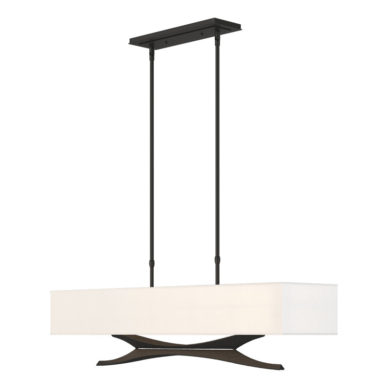Moreau 4 - Light Kitchen Island Pendant, Black, Natural Anna