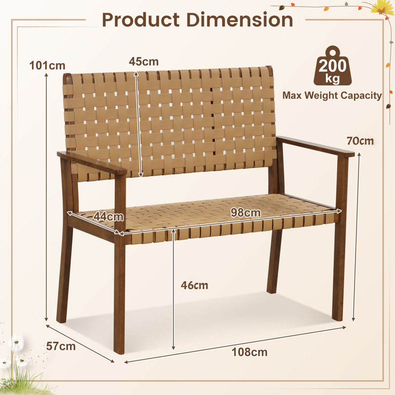 Goddard Solid Wood Outdoor Bench