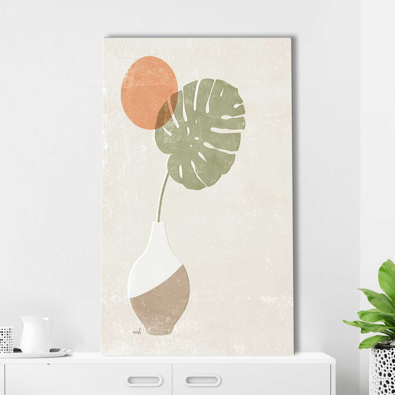 Sun Palm I - Peinture, L 24 po x H 40 po, Toile tendue