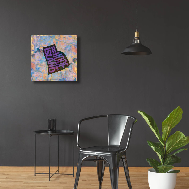 «Rhode Island» par Art Licensing Studio, art mural en verre acrylique, 24 po x 24 po