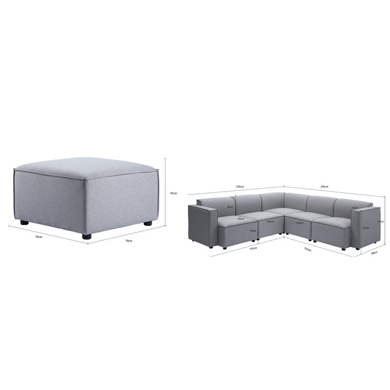 Hendrie 4 Seater Corner Sofa 