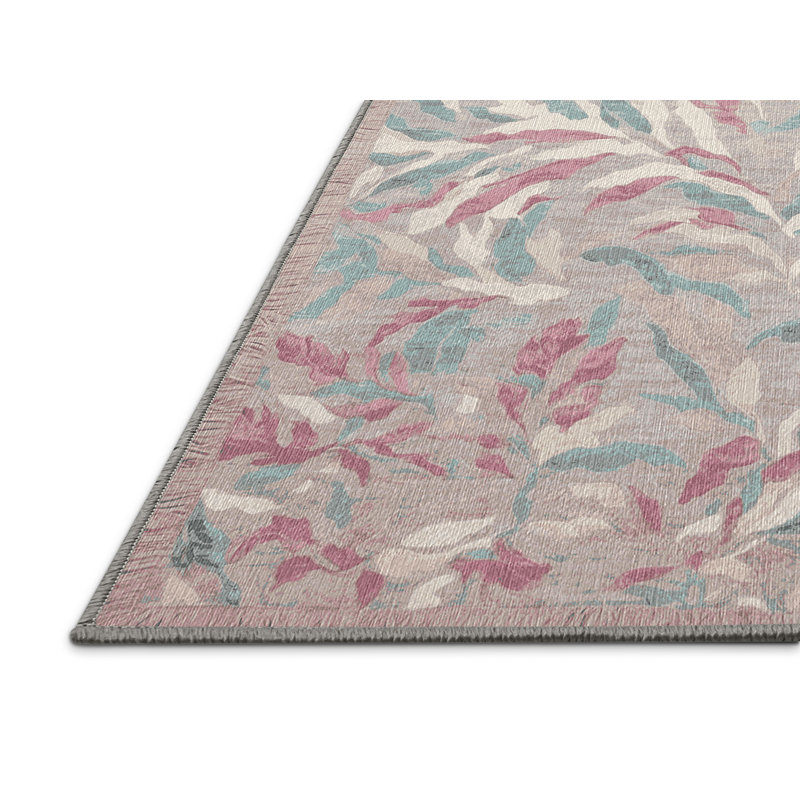 Machine Washable Gray Area Rug, Rectangle 8' x 12'