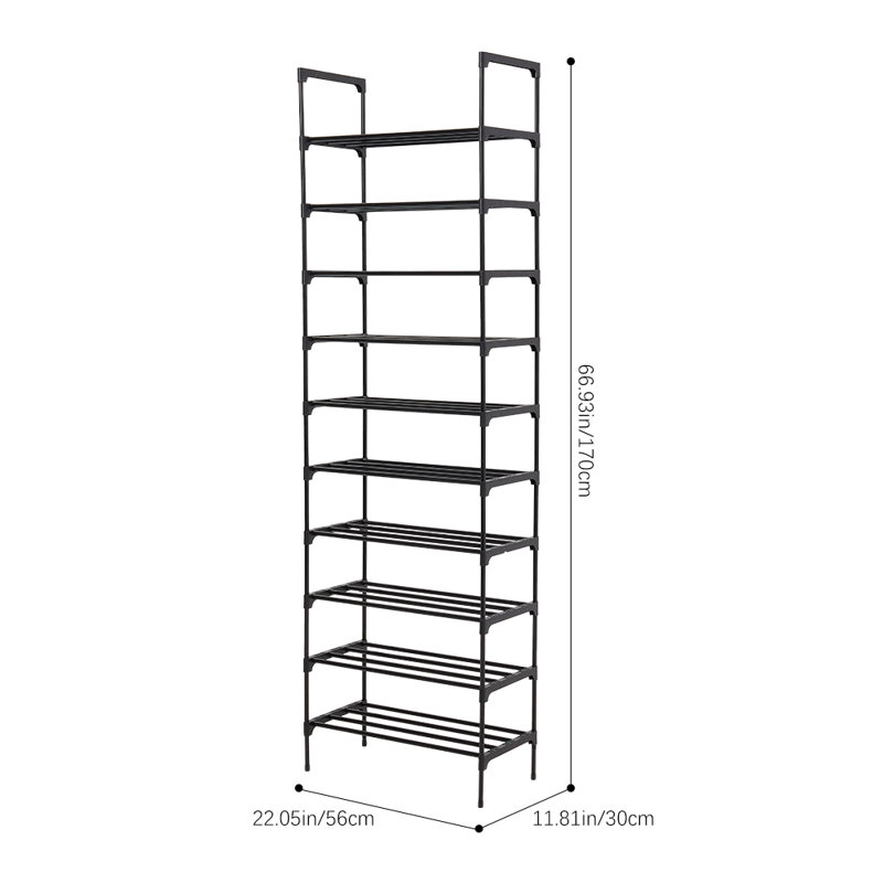 20 Pair Shoe Rack, Black