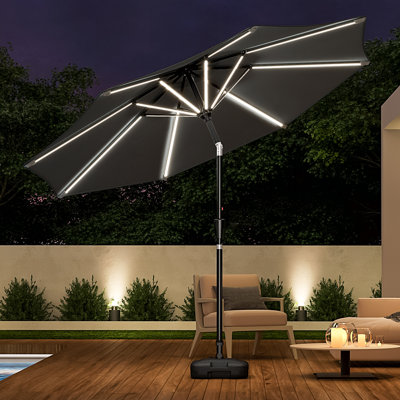 Aisya 3m Traditional Parasol with LED Light