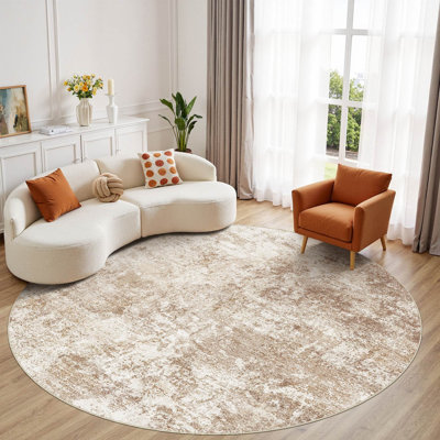 Washable Retro Abstract Rug, Stain Resistant Carpet for High Traffic Areas