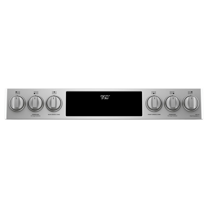 Café 30" 7 cu. ft. Smart Slide-in Dual Fuel Range with Griddle, Stainless Steel